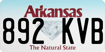 AR license plate 892KVB