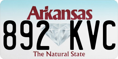 AR license plate 892KVC