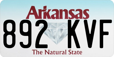 AR license plate 892KVF