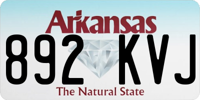 AR license plate 892KVJ