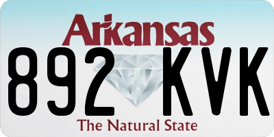 AR license plate 892KVK