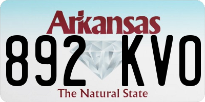 AR license plate 892KVO