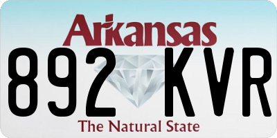 AR license plate 892KVR