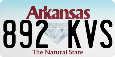 AR license plate 892KVS
