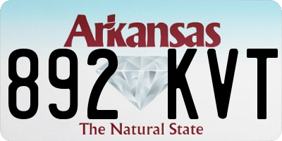 AR license plate 892KVT