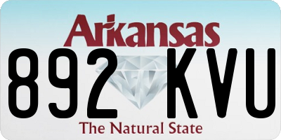 AR license plate 892KVU