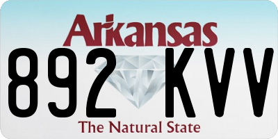 AR license plate 892KVV