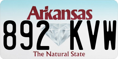 AR license plate 892KVW
