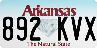 AR license plate 892KVX