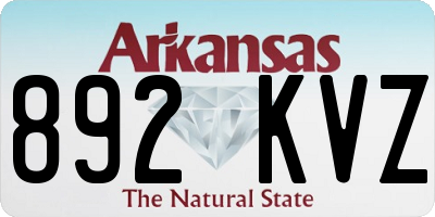 AR license plate 892KVZ