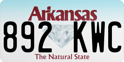 AR license plate 892KWC