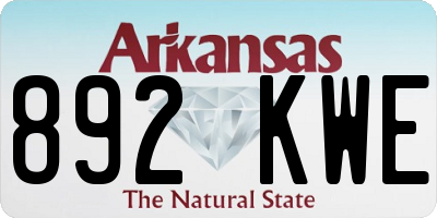 AR license plate 892KWE