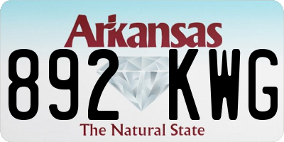 AR license plate 892KWG