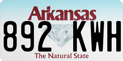 AR license plate 892KWH