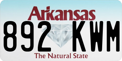 AR license plate 892KWM