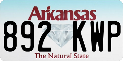 AR license plate 892KWP