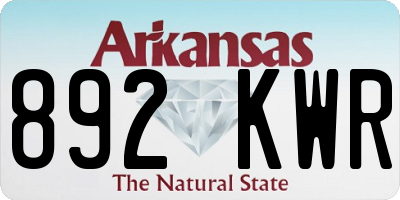 AR license plate 892KWR