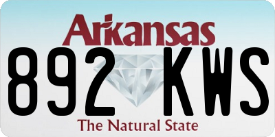 AR license plate 892KWS