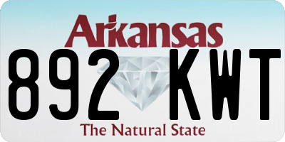 AR license plate 892KWT