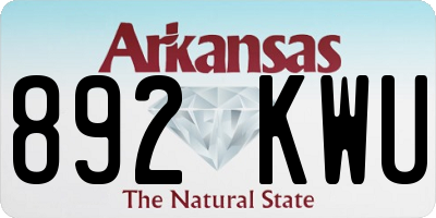 AR license plate 892KWU