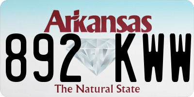 AR license plate 892KWW