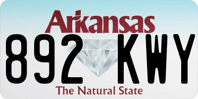 AR license plate 892KWY