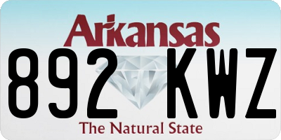 AR license plate 892KWZ
