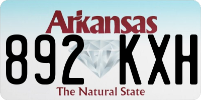 AR license plate 892KXH
