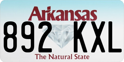 AR license plate 892KXL