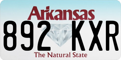 AR license plate 892KXR