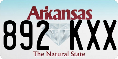 AR license plate 892KXX