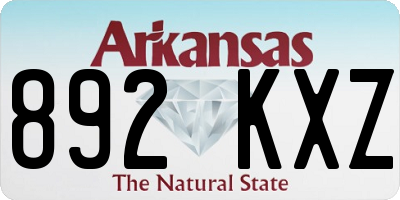AR license plate 892KXZ