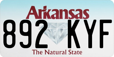 AR license plate 892KYF