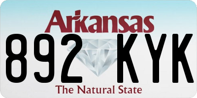 AR license plate 892KYK
