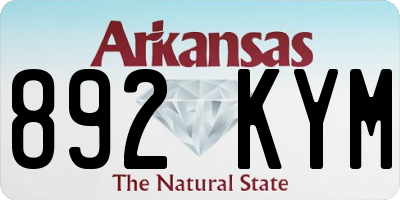 AR license plate 892KYM