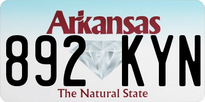 AR license plate 892KYN