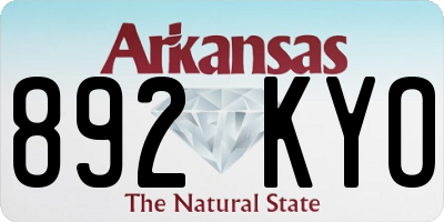 AR license plate 892KYO