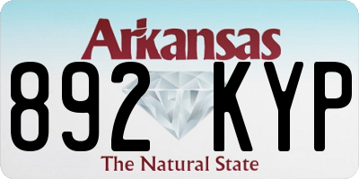 AR license plate 892KYP