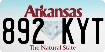 AR license plate 892KYT