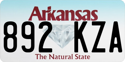 AR license plate 892KZA
