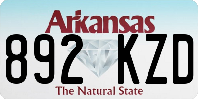 AR license plate 892KZD