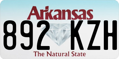 AR license plate 892KZH