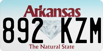 AR license plate 892KZM