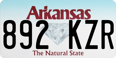 AR license plate 892KZR