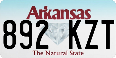 AR license plate 892KZT