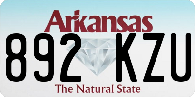 AR license plate 892KZU
