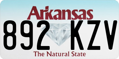 AR license plate 892KZV