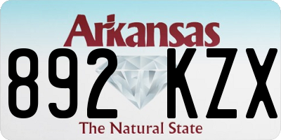 AR license plate 892KZX