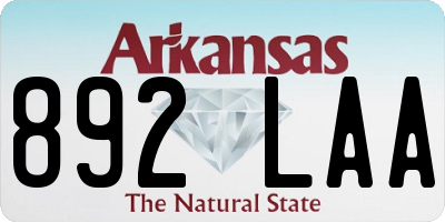 AR license plate 892LAA