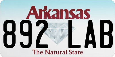 AR license plate 892LAB